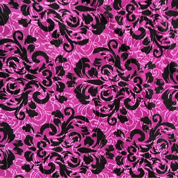 JM Collection Pink Graphic 3/4 Sleeve Blouse - Picture 3 of 6